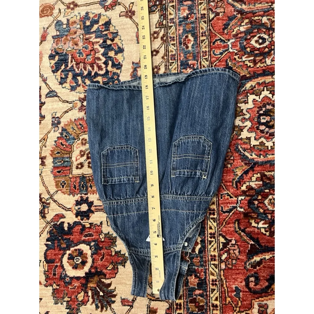 Vintage Oshkosh B'Gosh Denim Suspender Dress Size 24 Months